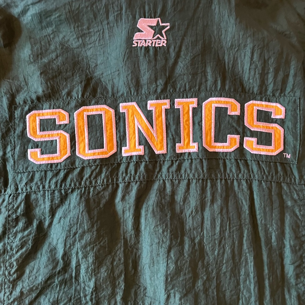 Vintage Seattle SuperSonics Starter Hooded Jacket - Picture 5 of 6